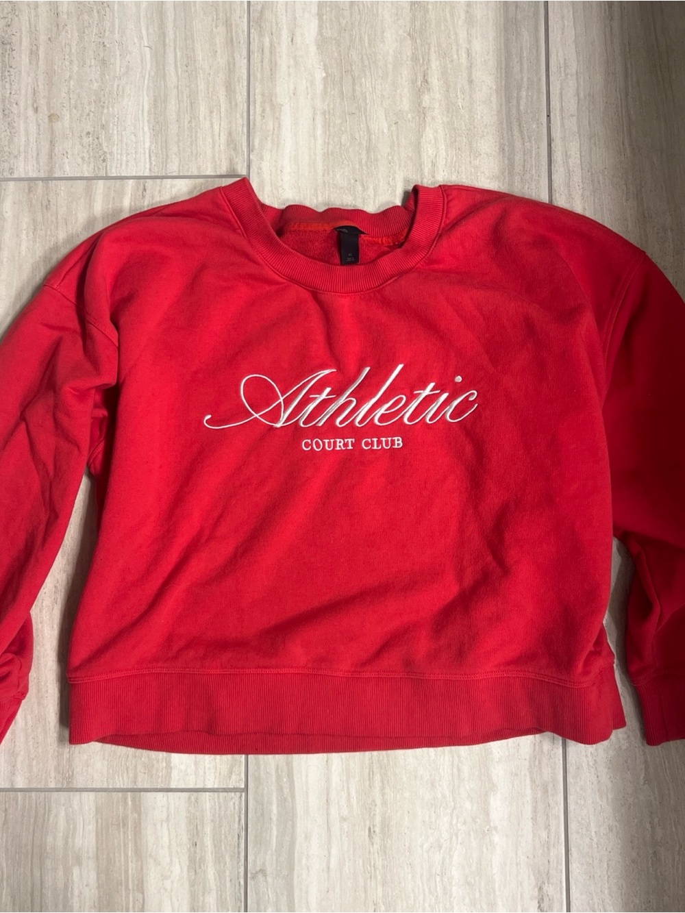 all in motion Red "Athletic Court Club" Crewneck Sweatshirt